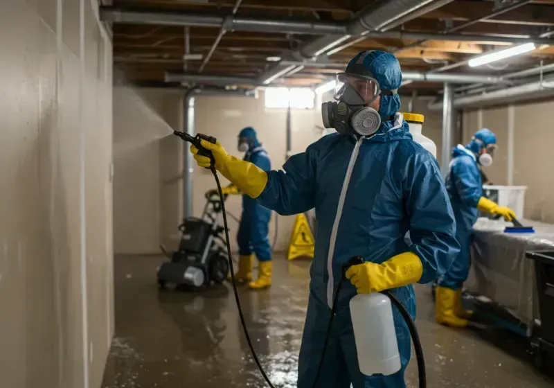 Basement Sanitization and Antimicrobial Treatment process in Chattanooga Valley, GA