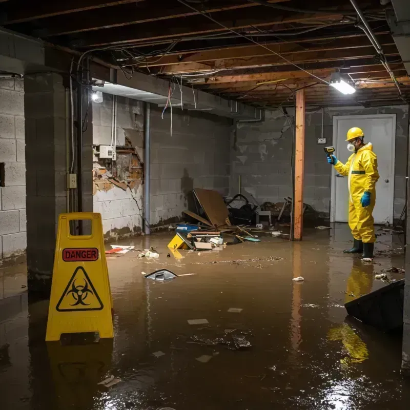 Flooded Basement Electrical Hazard in Chattanooga Valley, GA Property